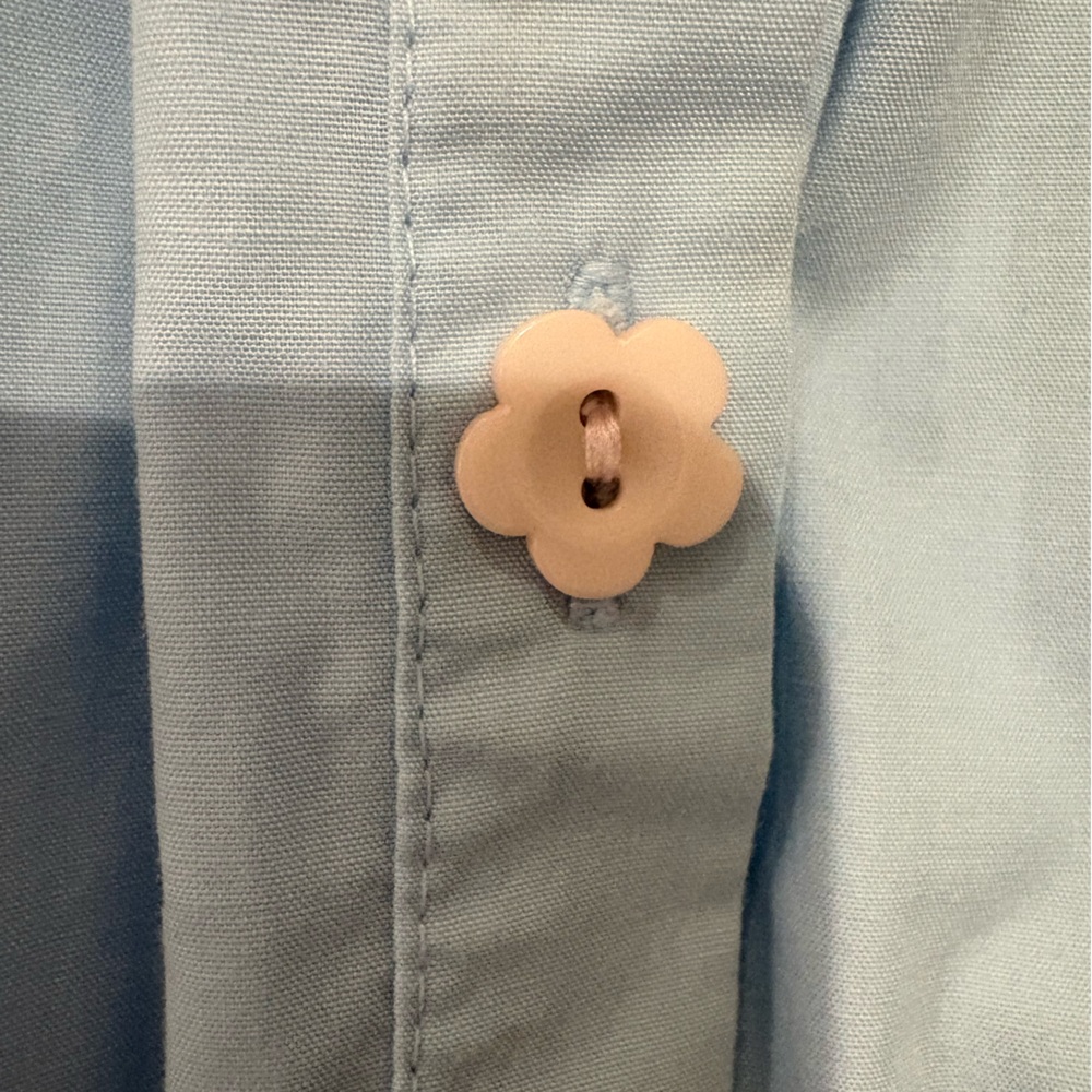 Beaufort Bonnet Light Blue Dress with Smocked Pink flowers - Picture 4 of 5